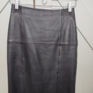 Genuine leather skirt